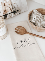 Personalized Lettered Address Kitchen Towel