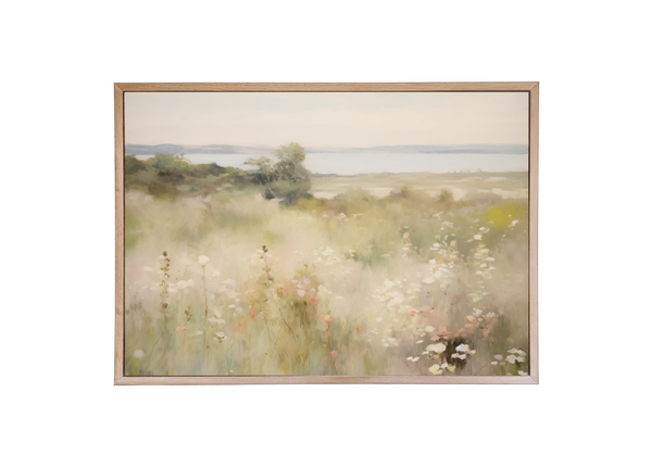 Bright Wildflowers Wood Framed Print