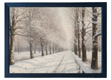 Winter Lane Wood Framed Print