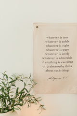 Philippians 4:8 Banner Wall Hanging (Copy)