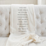 Isaiah 9:6 Throw Blanket