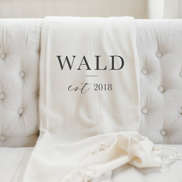 Personalized Last Name Throw Blanket