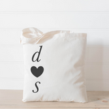 Personalized Two Initials Tote Bag
