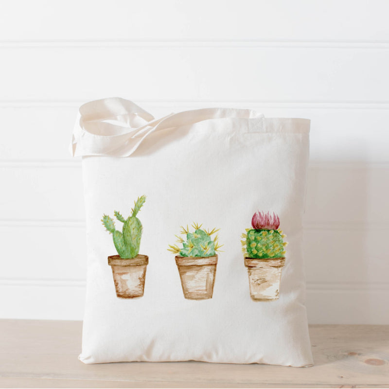 Cactus Watercolor Tote Bag