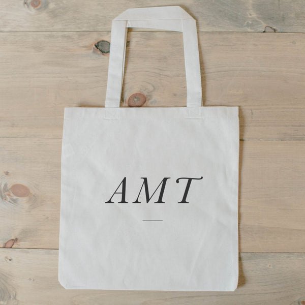 Handmade 100% cotton personalized monogram tote bag