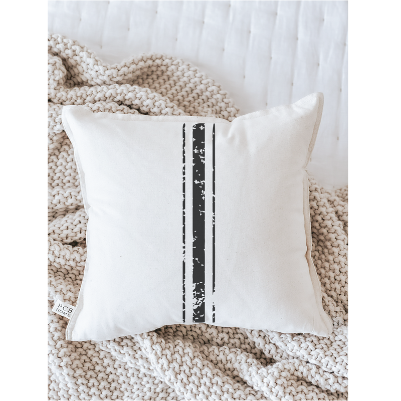 Three Stripe Grain Sack Pillow