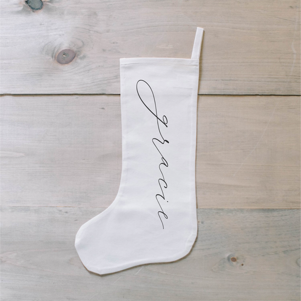 Personalized Calligraphy Vertical Name Stocking