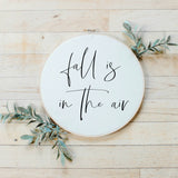 Fall is in the Air Faux Embroidery Hoop
