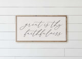 Great Is Thy Faithfulness Wood Framed Sign