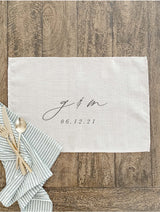 Personalized Two Initials and Date Placemat