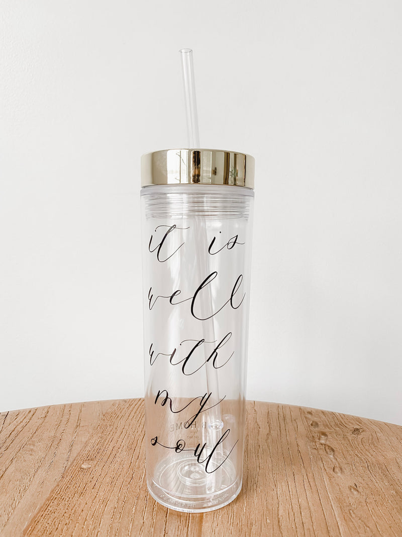 It Is Well Clear Tumbler