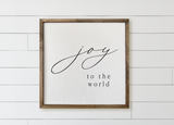 Joy To The World Wood Framed Sign