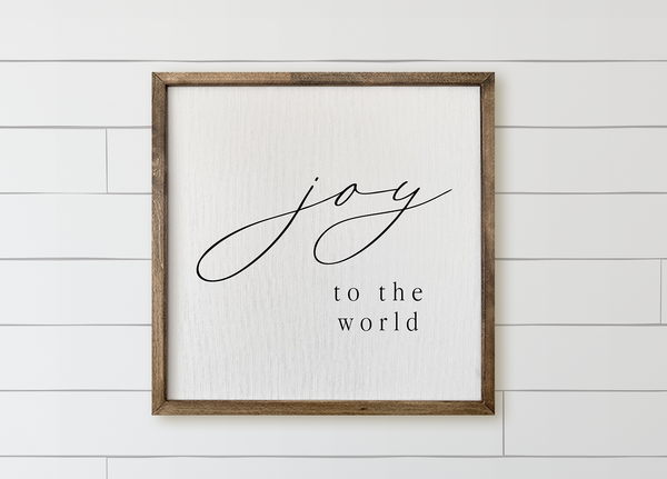Joy To The World Wood Framed Sign