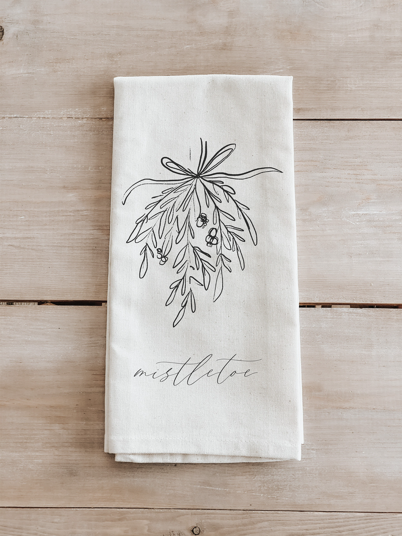 Mistletoe Tea Towel