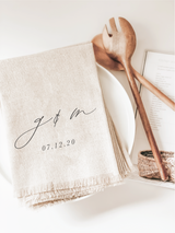 Personalized Two Initials and Date Napkin