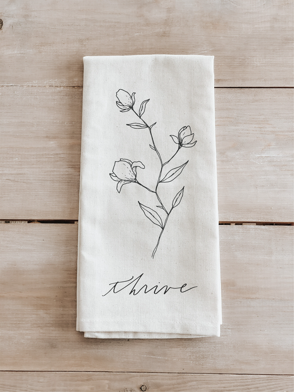 Thrive Wildflower Tea Towel