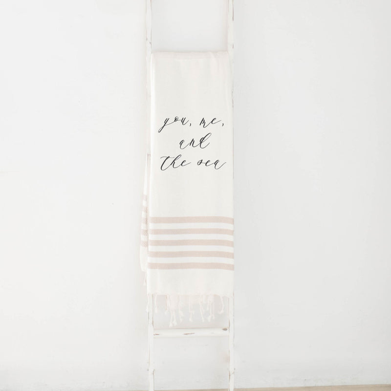 You Me and the Sea Throw Blanket